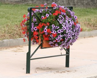 Barrière de voirie Biscaye avec bac à fleurs